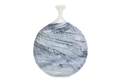Lot 549 - PETER LAYTON (BRITISH, 1937-), 'GLACIER' SERIES STUDIO GLASS VASE