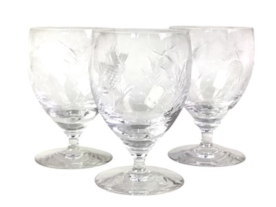 Lot 128 - GROUP OF SIX EDINBURGH CRYSTAL GLASSES