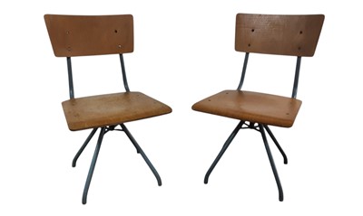 Lot 547 - PAIR OF CHILDREN S TUBULAR METAL SWIVEL CHAIRS