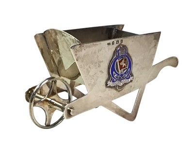 Lot 305 - SILVER MODEL OF A WHEELBARROW