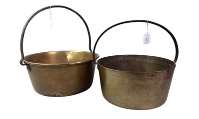 Lot 520 - TWO VICTORIAN BRASS JELLY PANS