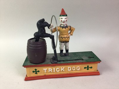 Lot 650 - TWO MECHANICAL CAST IRON MONEY BANKS