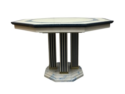 Lot 613 - ITALIAN LAMINATE OCTAGONAL DINING TABLE