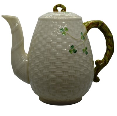 Lot 142 - BELLEEK, PART TEA AND COFFEE SERVICE