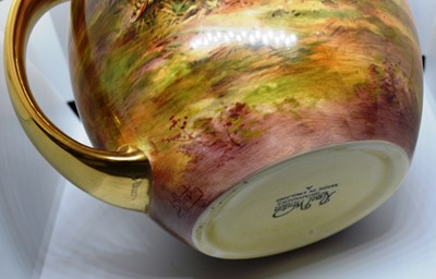 Lot 143 - B AUSTIN FOR ROYAL WINTON, GAME BIRD PITCHER JUG