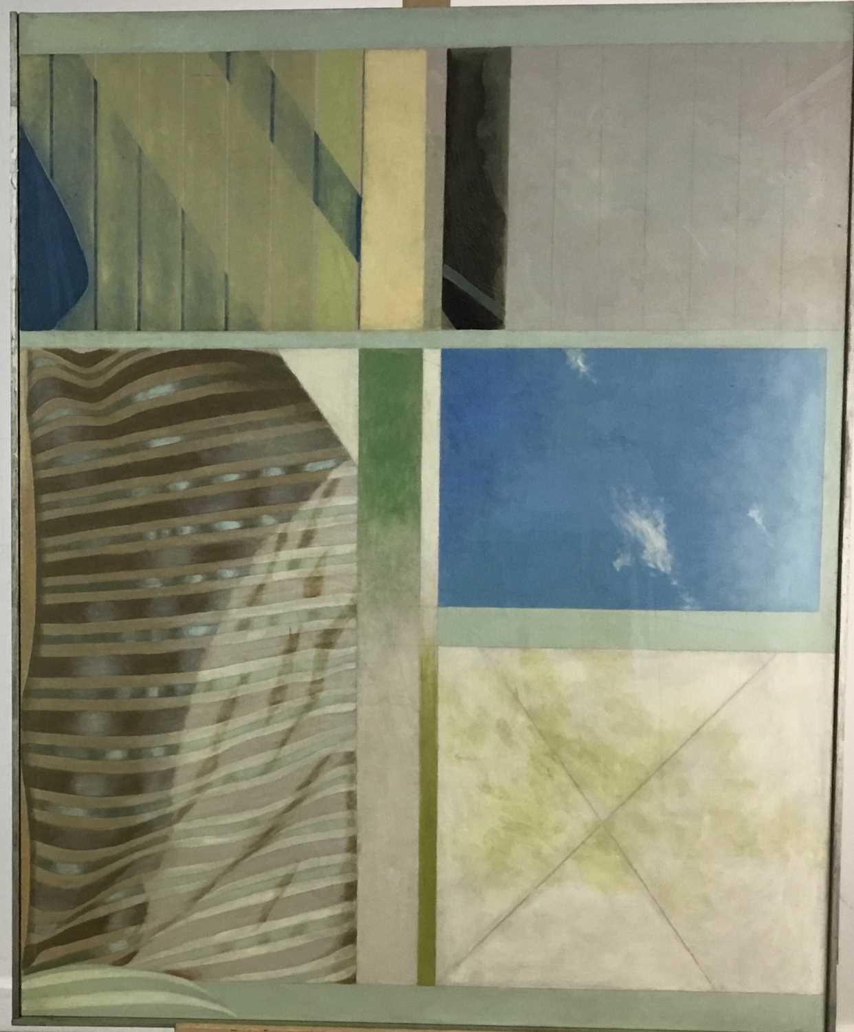 Lot 669 - ENA DAM (DANISH, 1941-), SET OF FOUR ABSTRACT MODERNIST PAINTINGS