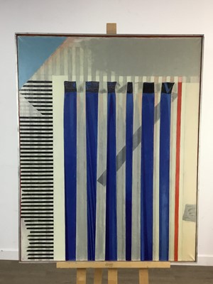 Lot 669 - ENA DAM (DANISH, 1941-), SET OF FOUR ABSTRACT MODERNIST PAINTINGS