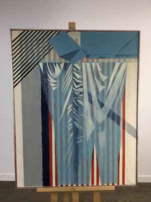 Lot 669 - ENA DAM (DANISH, 1941-), SET OF FOUR ABSTRACT MODERNIST PAINTINGS