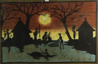 Lot 671 - AFRICAN SCHOOL, FIVE MIXED MEDIA WORKS