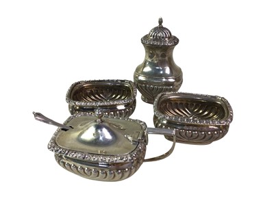 Lot 691 - SILVER CRUET SET