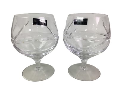 Lot 700 - PAIR OF EDINBURGH CRYSTAL STEMMED WINE GLASSES