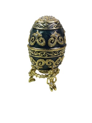 Lot 703 - TWO ATLAS EDITION 'FABERGE' EGGS
