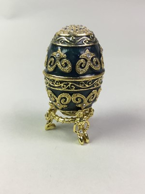 Lot 703 - TWO ATLAS EDITION 'FABERGE' EGGS