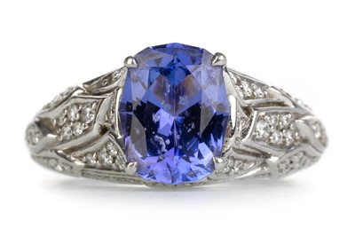 Lot 658 - KAT FLORENCE, TANZANITE AND DIAMOND RING