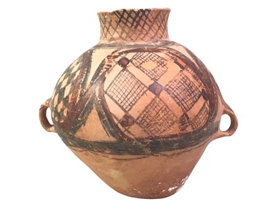 Lot 118 - CHINESE MAJIAYAO STYLE TERRACOTTA POT