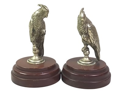 Lot 120 - PAIR OF BRASS PARROT ORNAMENTS