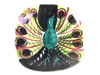 Lot 199 - INGER WAAGE (NORWEGIAN, 1923–1995), THREE HAND PAINTED DISHES
