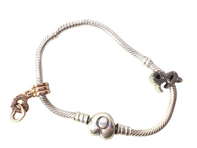 Lot 202 - FOUR PANDORA BRACELETS