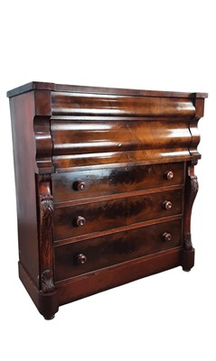 Lot 258 - VICTORIAN MAHOGANY CHEST OF DRAWERS