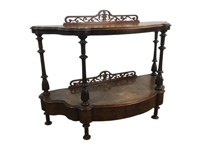 Lot 208 - VICTORIAN INALID WALNUT WHATNOT