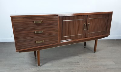 Lot 210 - RETRO FORMICA SIMULATED ROSEWOOD SIDEBOARD