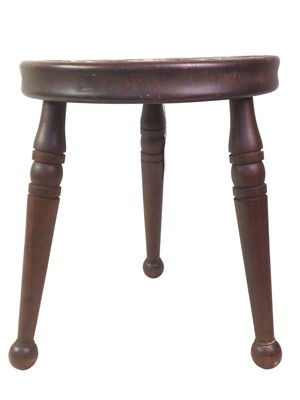 Lot 244 - MAHOGANY TRIPOD STOOL