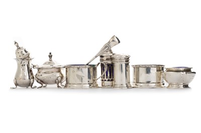 Lot 976 - PAIR OF GEORGE V SILVER OPEN SALTS