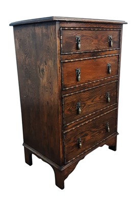 Lot 226 - OAK CHEST OF FOUR DRAWERS