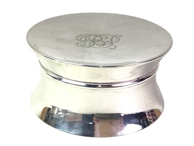 Lot 229 - SILVER CIRCULAR TRINKET BOX