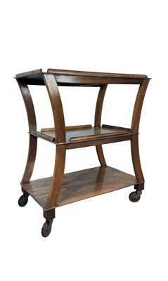 Lot 338 - TWO WALNUT TEA TROLLEYS