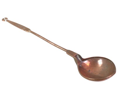 Lot 297 - MIDDLE-EASTERN HAMMERED NOMADIC COPPER LADLE