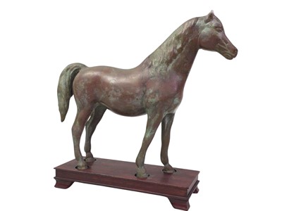 Lot 320 - CHINESE BRONZE STUDY OF A HORSE