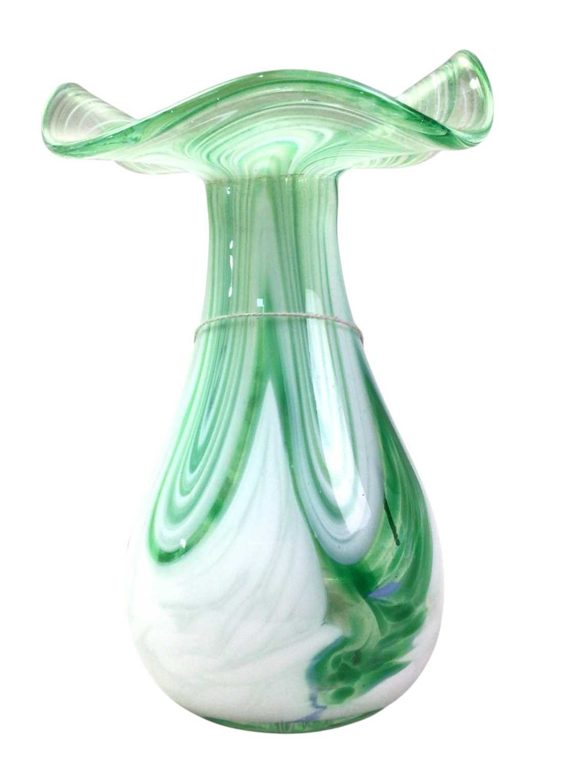 Lot 324 - THREE CONTEMPORARY GLASS VASES