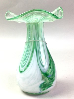 Lot 324 - THREE CONTEMPORARY GLASS VASES