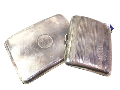 Lot 389 - TWO SILVER CIGARETTE CASES