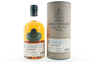 Lot 105 - **LOCHSIDE 1981 24 YEAR OLD LOMBARD JEWELS OF SCOTLAND
