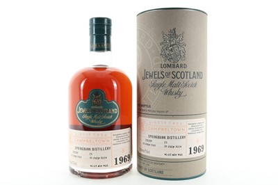 Lot 139 - **SPRINGBANK 1969 45 YEAR OLD LOMBARD JEWELS OF SCOTLAND 75CL