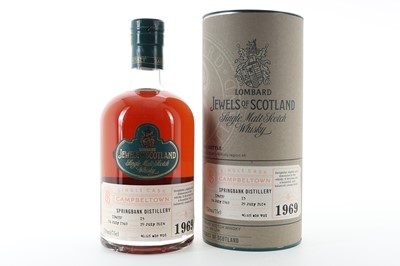 Lot 153 - **SPRINGBANK 1969 45 YEAR OLD LOMBARD JEWELS OF SCOTLAND 75CL