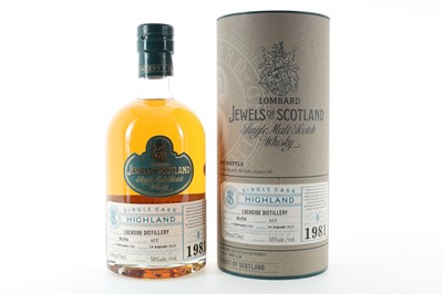 Lot 163 - **LOCHSIDE 1981 24 YEAR OLD LOMBARD JEWELS OF SCOTLAND