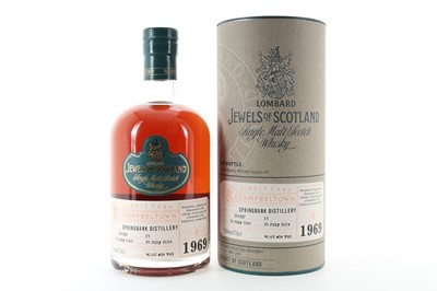 Lot 179 - **SPRINGBANK 1969 45 YEAR OLD LOMBARD JEWELS OF SCOTLAND 75CL