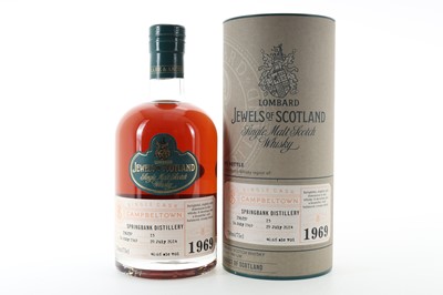 Lot 187 - **SPRINGBANK 1969 45 YEAR OLD LOMBARD JEWELS OF SCOTLAND 75CL