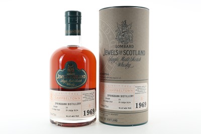Lot 201 - **SPRINGBANK 1969 45 YEAR OLD LOMBARD JEWELS OF SCOTLAND 75CL