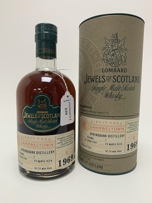 Lot 239 - **SPRINGBANK 1969 44 YEAR OLD LOMBARD JEWELS OF SCOTLAND