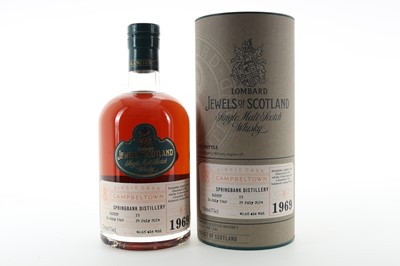 Lot 241 - **SPRINGBANK 1969 45 YEAR OLD LOMBARD JEWELS OF SCOTLAND 75CL