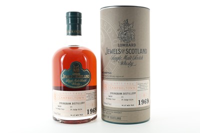 Lot 291 - **SPRINGBANK 1969 45 YEAR OLD LOMBARD JEWELS OF SCOTLAND 75CL