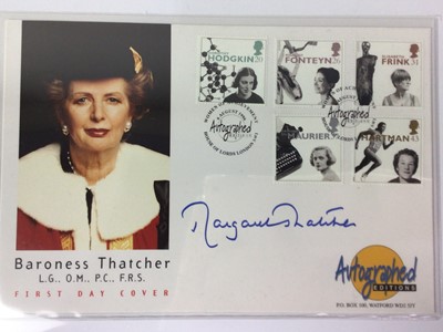 Lot 456 - MARGERET THATCHER SIGNED FIRST DAY COVER