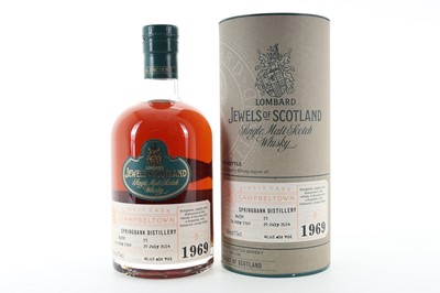Lot 309 - **SPRINGBANK 1969 45 YEAR OLD LOMBARD JEWELS OF SCOTLAND 75CL