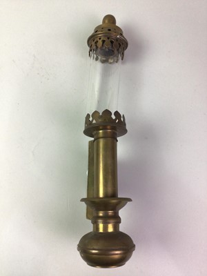 Lot 458 - PAIR OF BRASS RAILWAY CARRIAGE LAMPS
