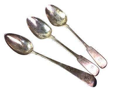 Lot 472 - SET OF ELEVEN SILVER TEASPOONS