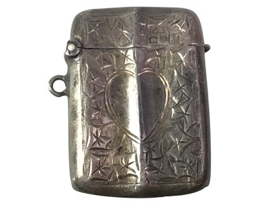 Lot 519 - EDWARDIAN SILVER VESTA CASE